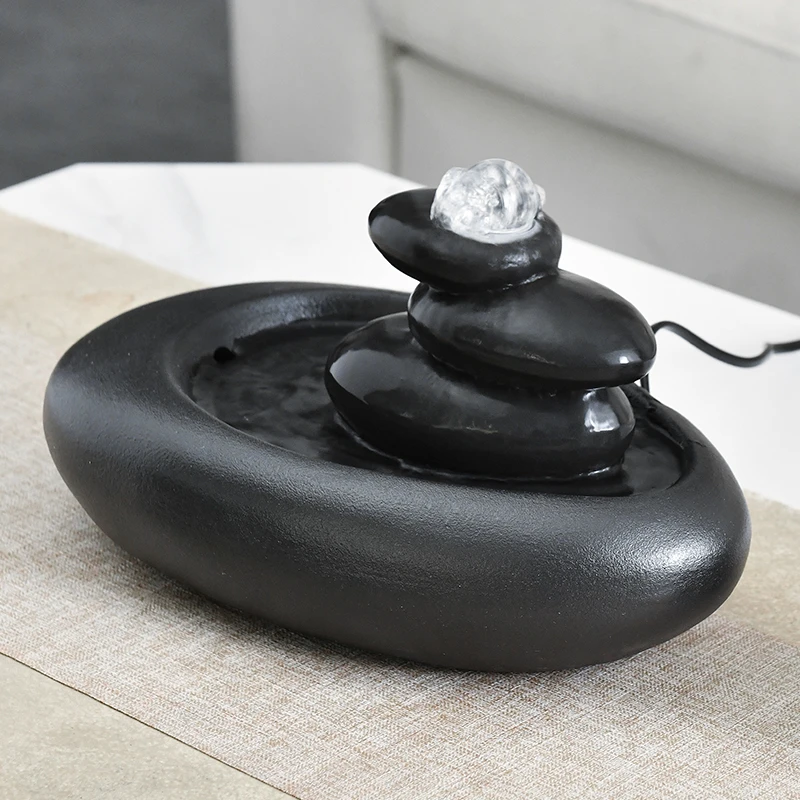 Небольшой керамический плавкий шар фонтан с орнаментом домашняя Гостиная ТВ