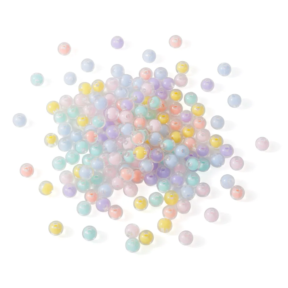 Прозрачные Акриловые бусины-разделители бусины в бусине для изготовления