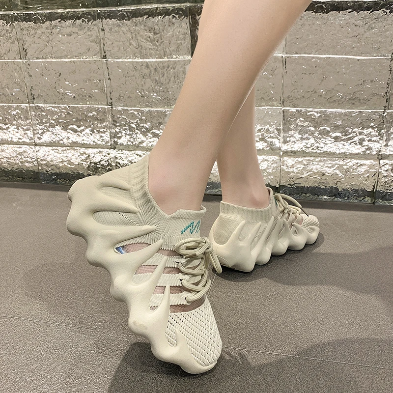 Shoes for Women 2023 New Fashion Summer Breathable Women's Sneakers Round Toe Mesh Sports Shoes Woman Solid Casual Shoes Zapatos