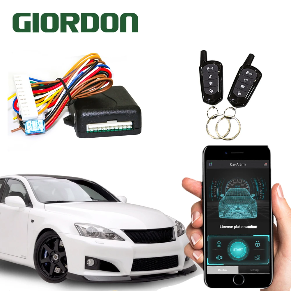 

Кнопка-брелок GIORDON для входной системы, Автомобильный Центральный дверной замок, автоматический БЕСКЛЮЧЕВОЙ центральный комплект