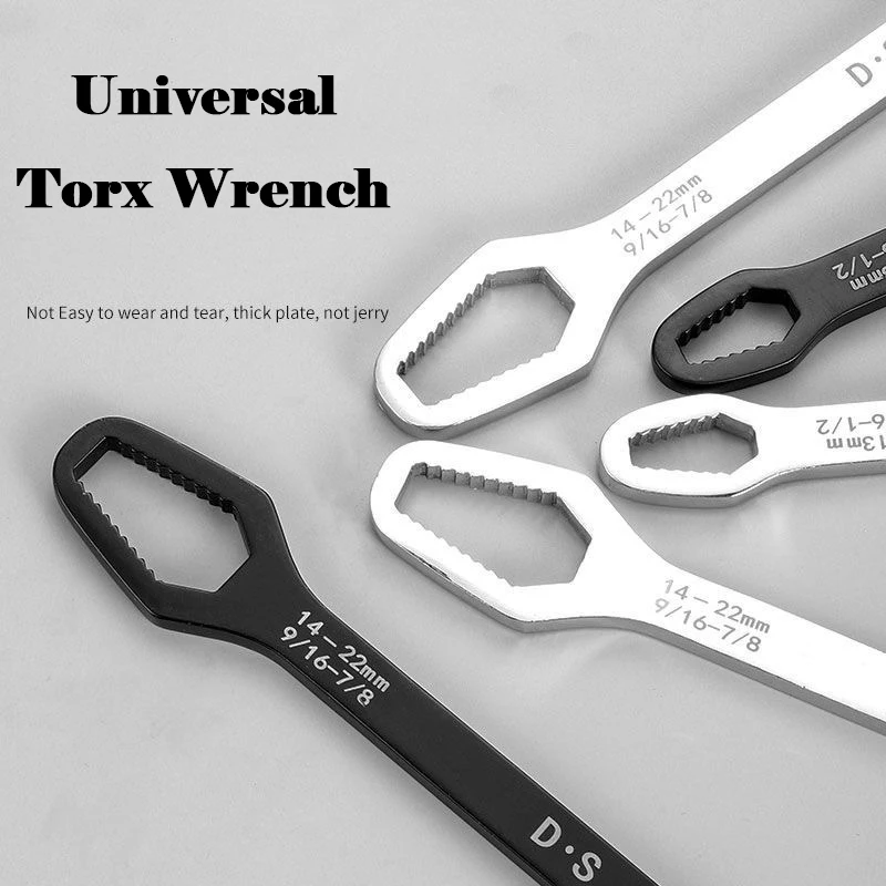 Универсальный ключ Torx 1 шт. Регулируемые очки 8-22 мм. Ратчетный гаечный ключ для ремонта велосипедов, мотоциклов и автомобилей на.
