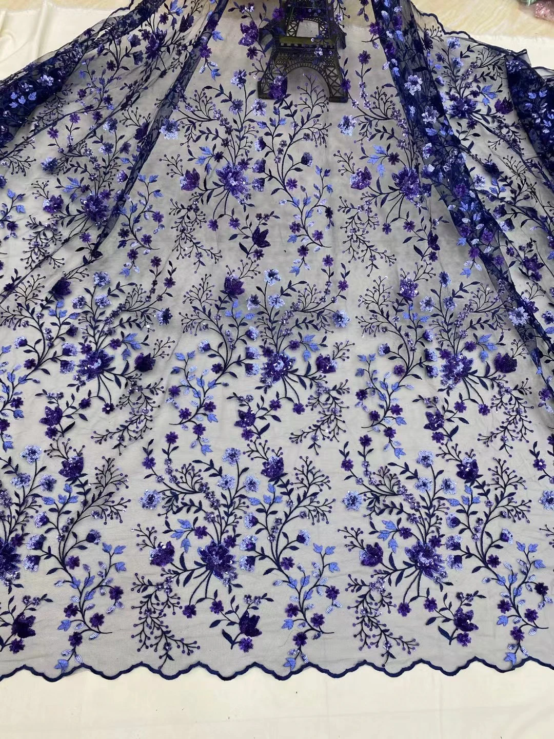 

Африканская вышитая ткань 5Y/ NE8108 в новом стиле, Высококачественная роскошная дизайнерская сетчатая кружевная ткань с блестками для свадебн...