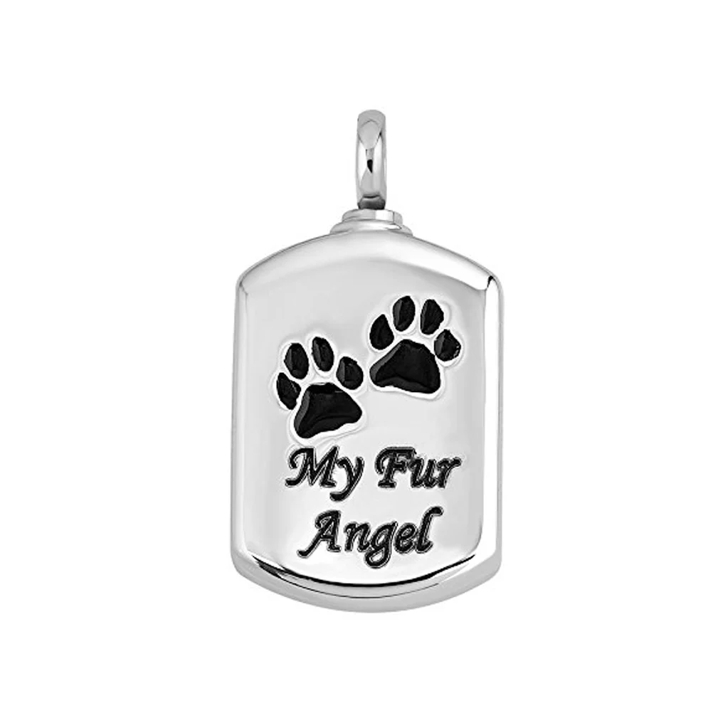 

Ashes Urn Necklace Pendant: Paw Memorial Locket Pendant Memorial Holder Necklace Charm for Human Ashes Urn Pendant Keepsake