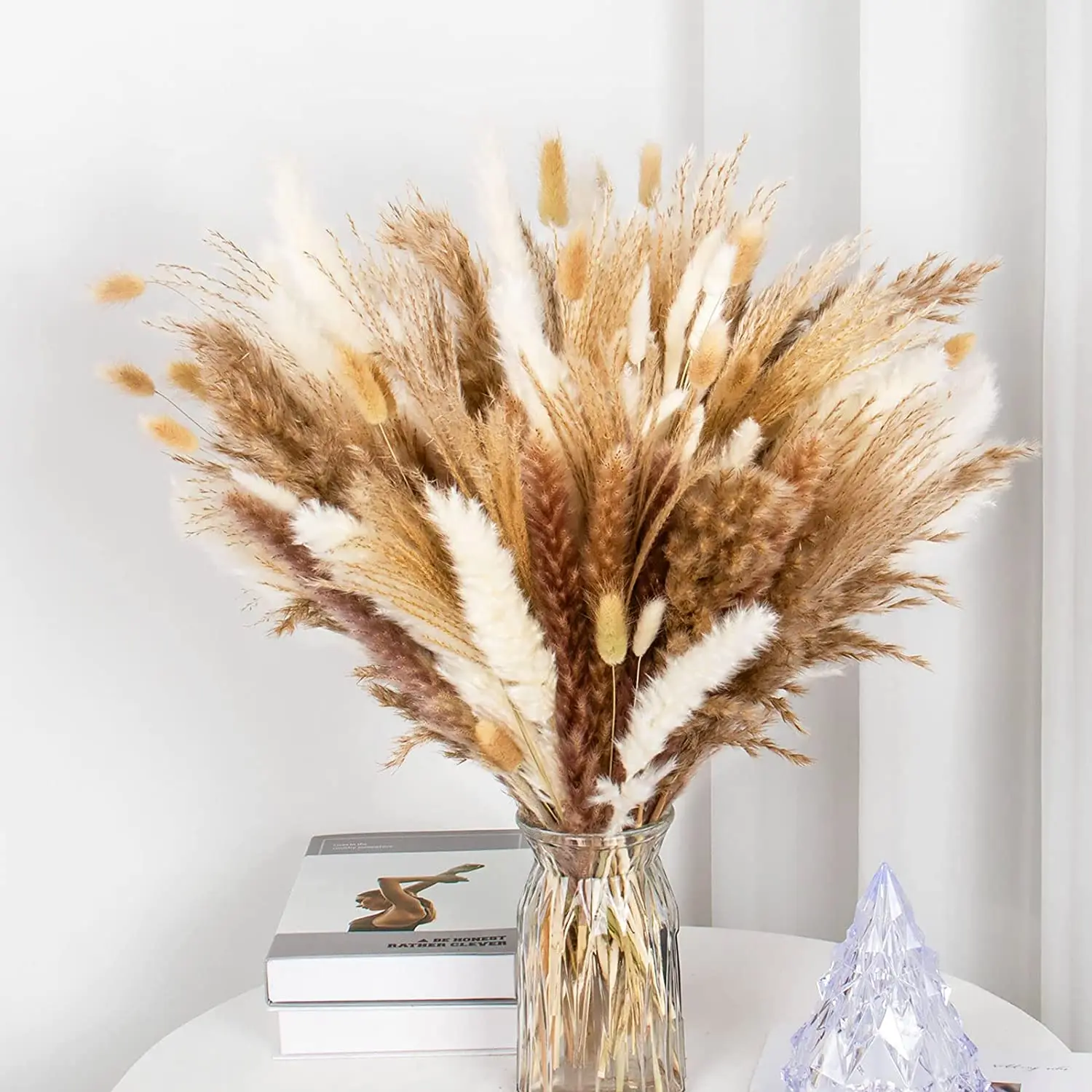 

110PCS Natural Dekoration Pampas Grass Bouquet Boho Home Decor Phragmites Dried Flowers For Wedding Ramadan Dekoration Chambre
