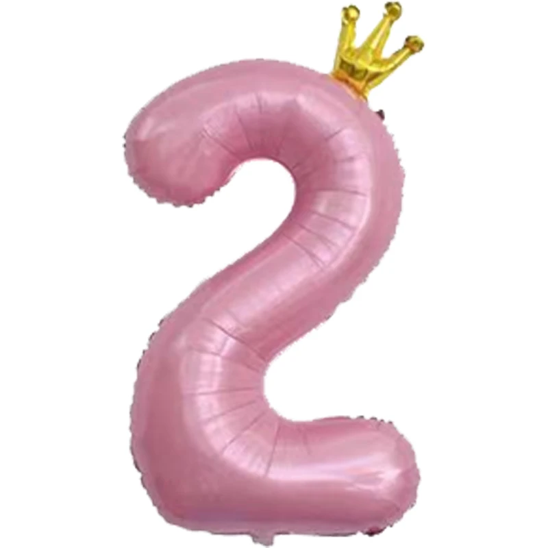 40-дюймовый шар в виде цифр украшение для дня рождения 1-го года корона детские