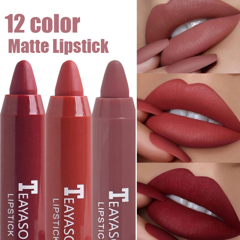 

Косметика для макияжа, привлекательная бархатная матовая помада для губ, 24 часа, стойкая Водонепроницаемая антипригарная фотопомада, 12 цветов
