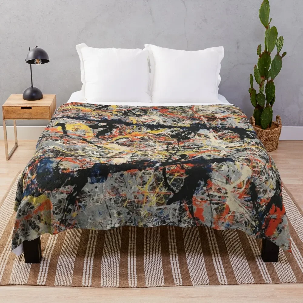 Jackson Pollack | СИНИЕ палочки одеяло мягкие большие теплые зимние ворсистые аниме