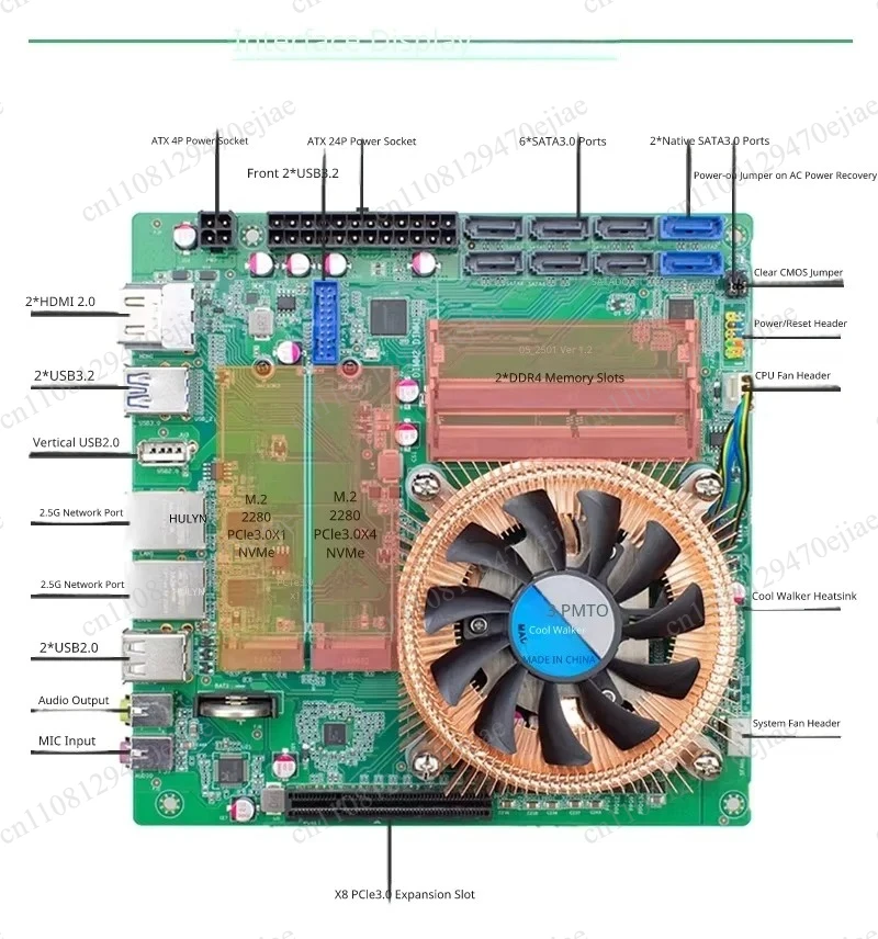 Фото Материнская плата SZBOX NAS - Mini ITX на базе AMD Ryzen R5 5625U / R7 5825U / 5800H с 8x SATA 3.0, двумя портами 2.5G I226-V LAN, DDR4 и M.2 NVMe №4