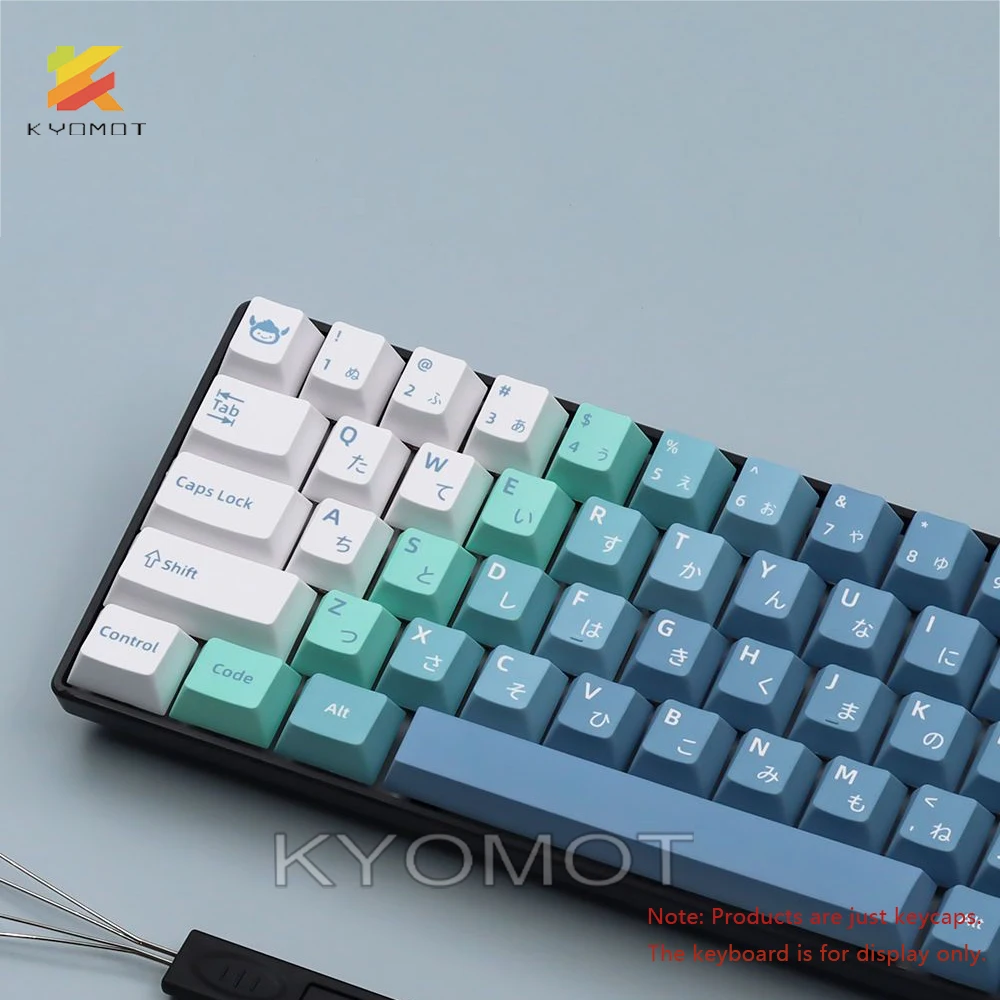 KYOMOT GMK Ice Yeti Keycaps PBT Dye-Sub  Profile Cherry 149 Keys Keycap for MX Switch DIY Layout Ducky Game Mechanical Keyboard