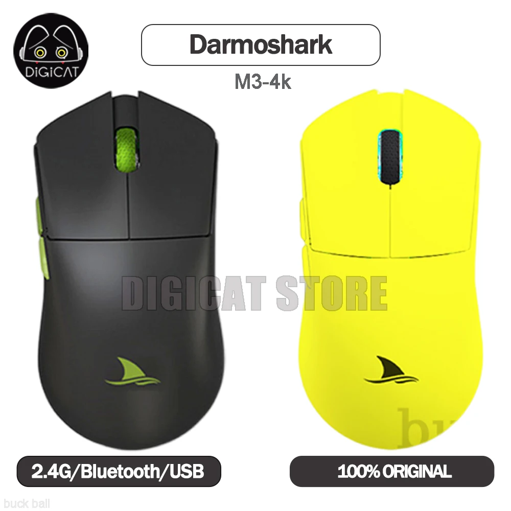 

Darmoshark M3-4k Mouse Gamer 3 Mode 2.4G/Bluetooth/Wired Wireless Mouse 8 Button PAW3395 Sensor 26000DPI Gaming Mouse For Laptop