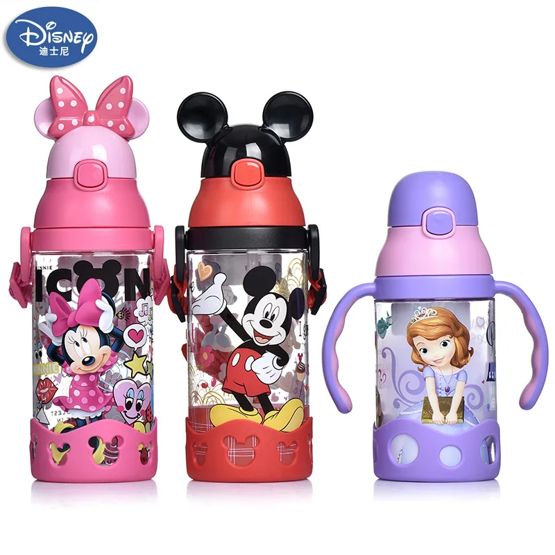Детская бутылка для воды Disney с соломинкой детей Диснеевская школы детская -