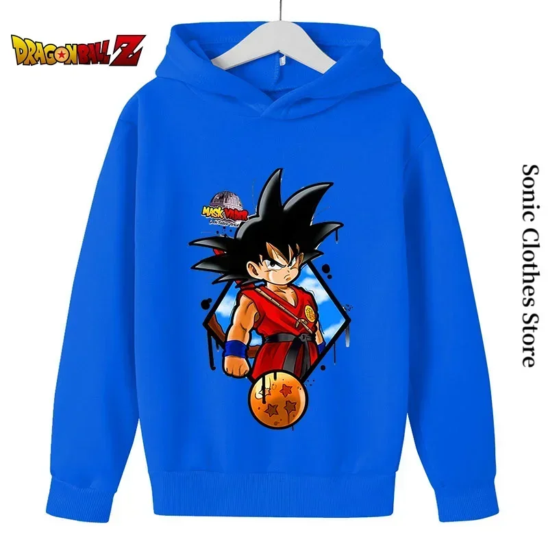 Dragon Ball Z Goku осенне-зимние толстовки для мальчиков и девочек детские с героями
