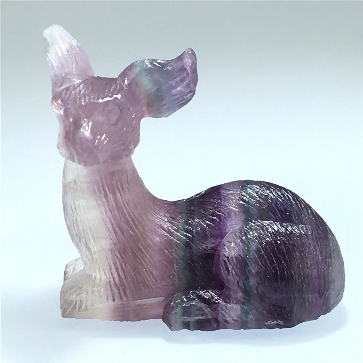 

1PC natural fluorite sika deer crystal mineral jewelry home decoration study room decoration couple jewelry DIY gift