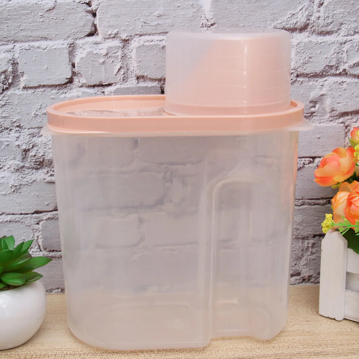 Пластиковая герметичная банка на 25 л с крышкой Контейнер для зерна Горшок