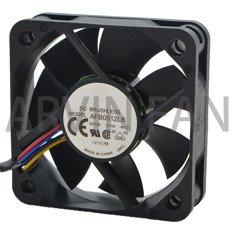 Оригинальный AFB0512LB 5015 50x50x15 мм 50 мм вентилятор 12 В 0,11a двойной шарикоподшипник 4 провода 4-контактный бесшумный охлаждающий вентилятор