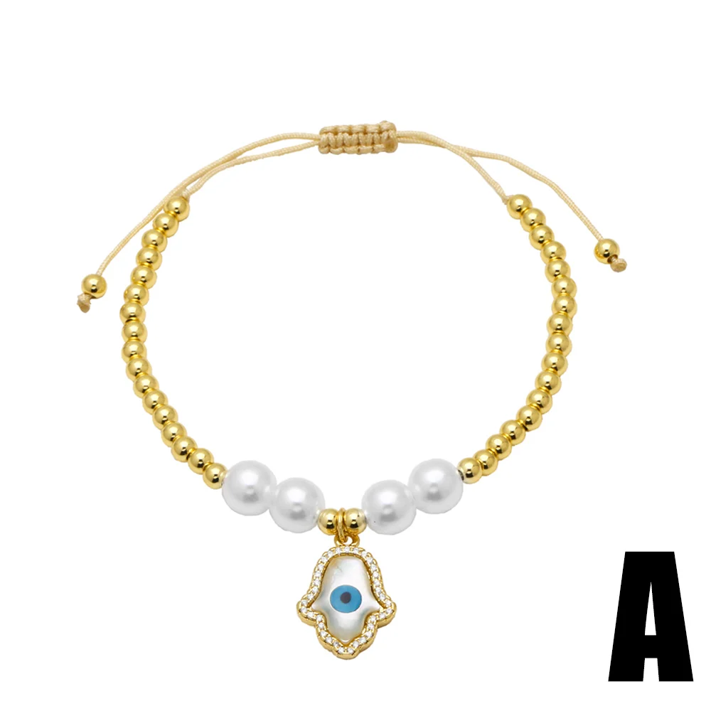 Цепочка Из Бисера браслеты от сглаза для женщин CZ кристалл синий глаз турецкие