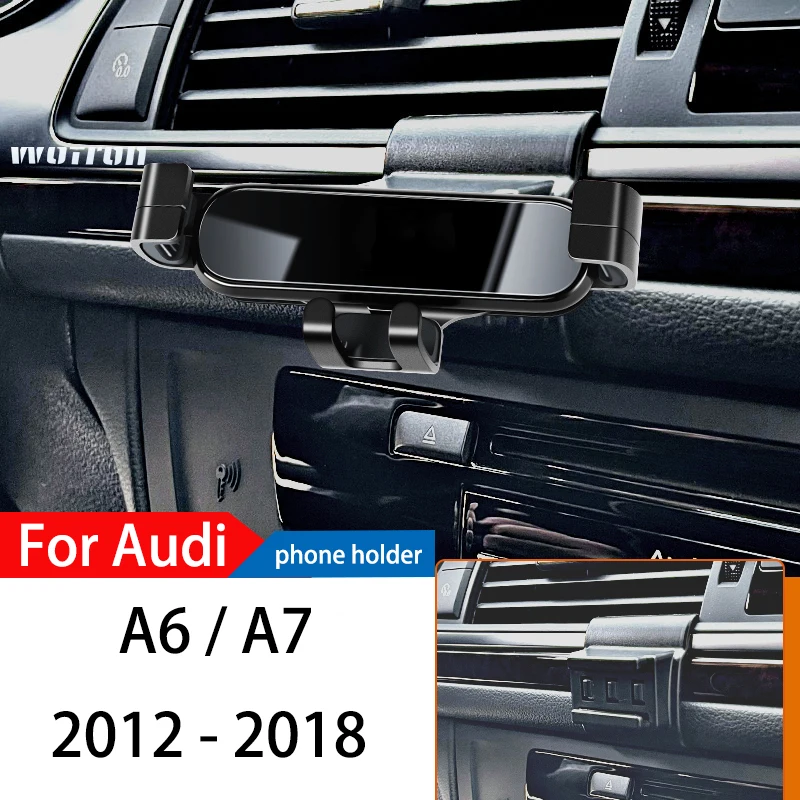 

Автомобильный держатель телефона для Audi A6 A7 2012-2022 C7 C8 PS, специальный гравитационный навигационный кронштейн для мобильного телефона, вращающаяся на 360 градусов подставка
