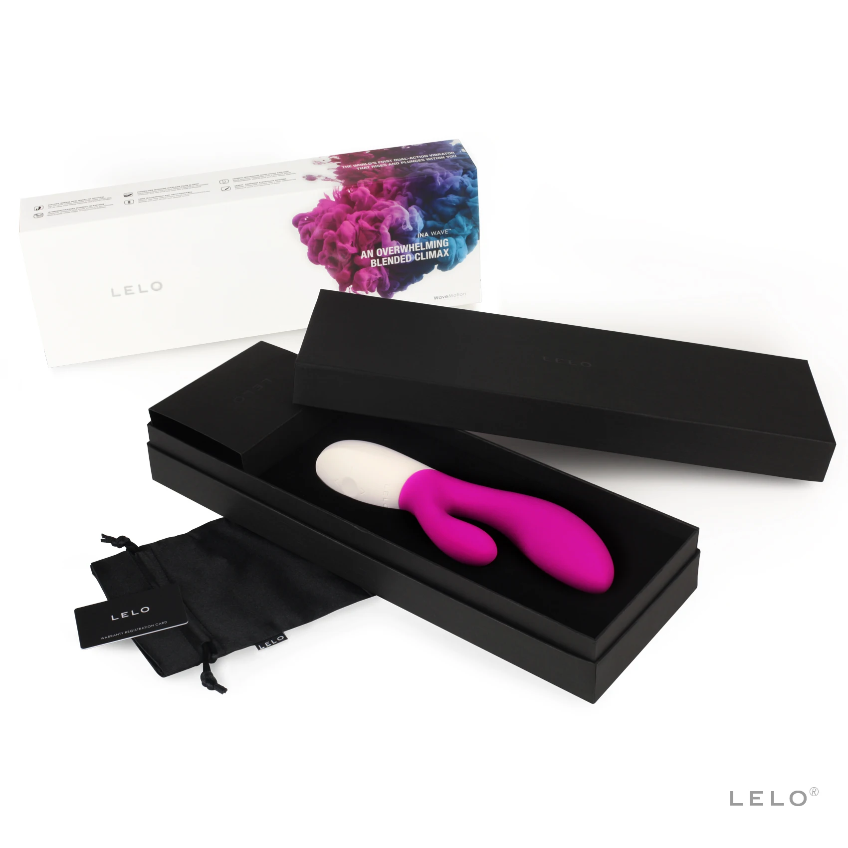 Lelo Ina Wave вишневый — вибромассажер с клиторальным стимулятором |