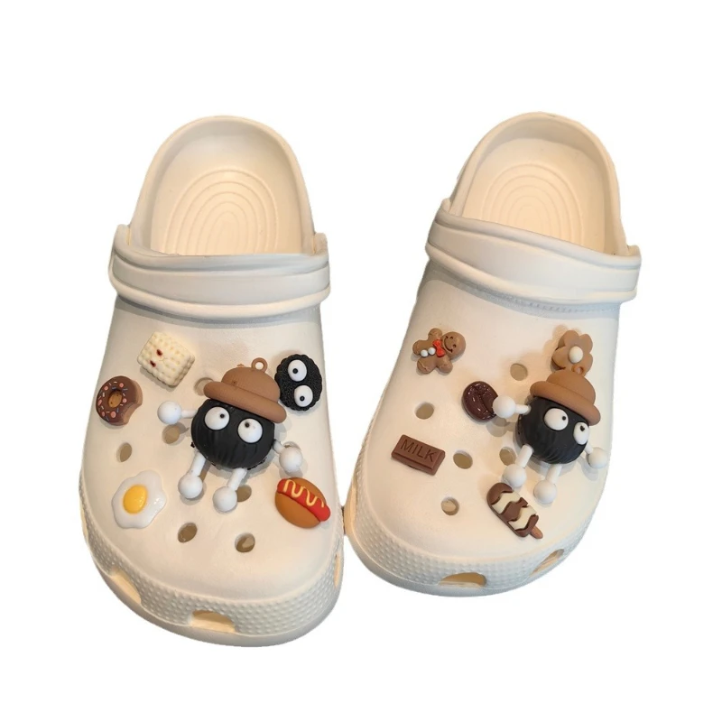 Новинка 2024 черно-белый контрастный угольный шар комплект обуви с отверстием для