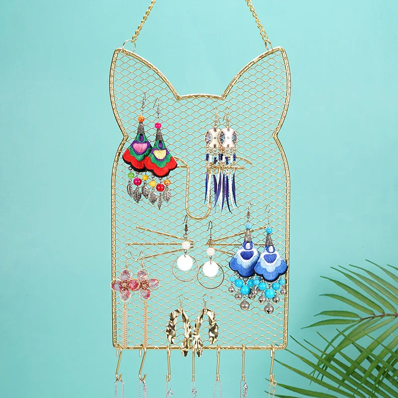 Holder Earring Diamond Jewelry Organizer Wall Mounted for Living Room Girls