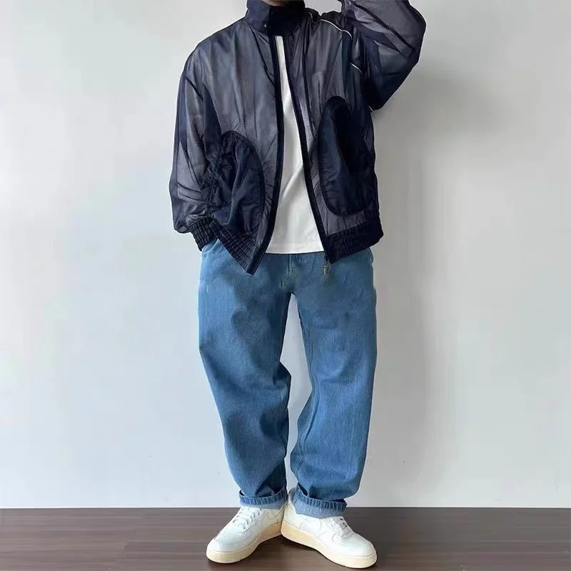 

22SS Japanese Style BEAMS Cone Drawstring Washing Jeans Fallow LEGGING Trousers For Men Wome