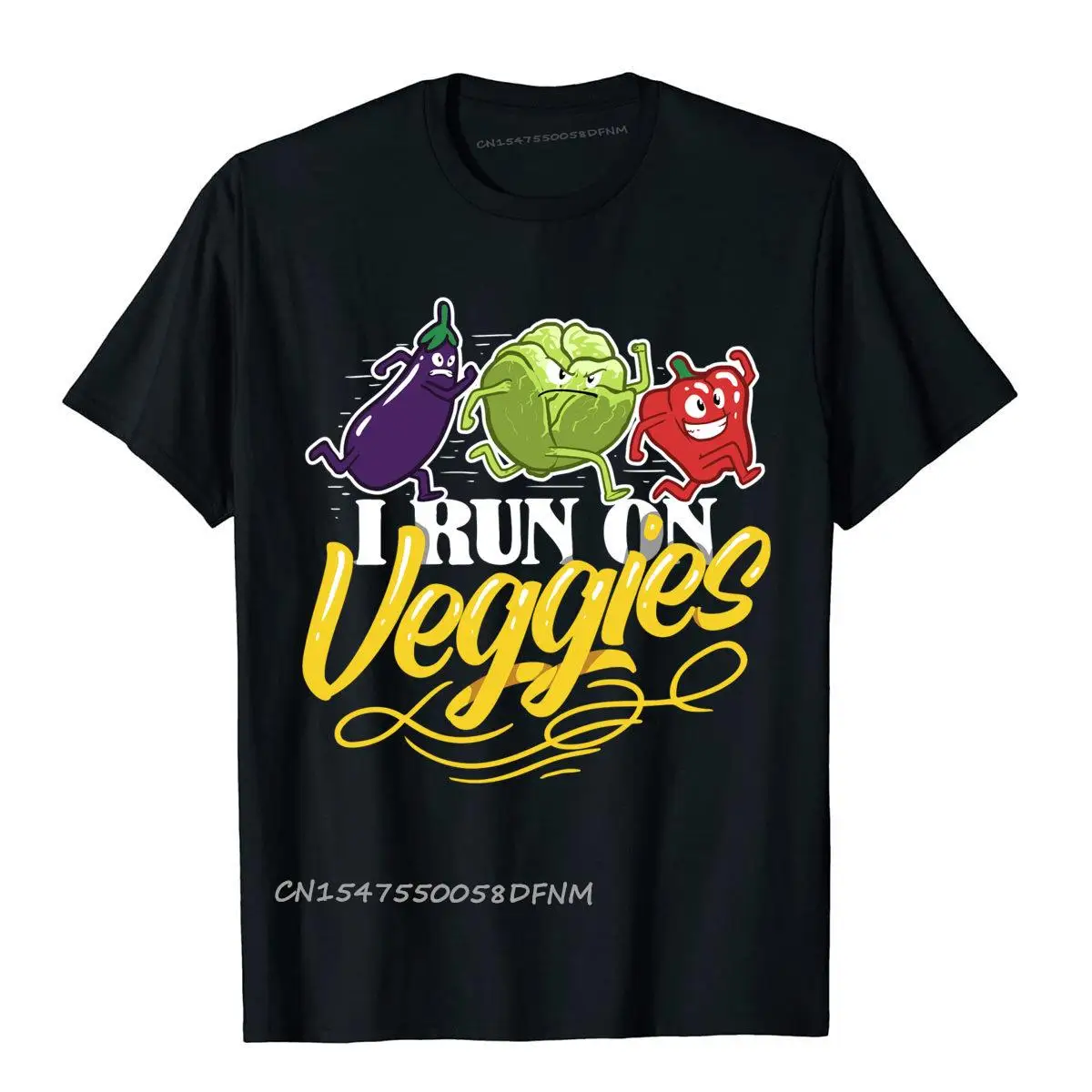 

Simple Style I Run On Veggies Funny T Shirt Tops Shirts For Students Fashion Cotton Youthful Top T-Shirts