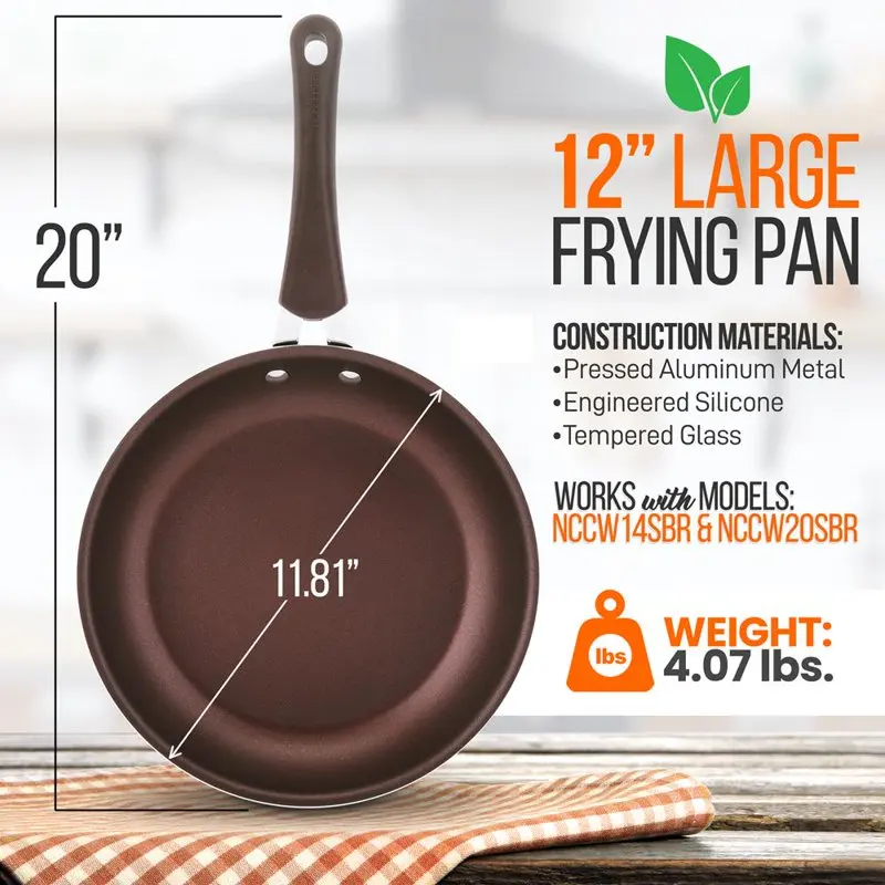 

Quart Non-Stick Ceramic Sauce Pot Kitchen Cookware W/ See-Through Tempered Glass Lids