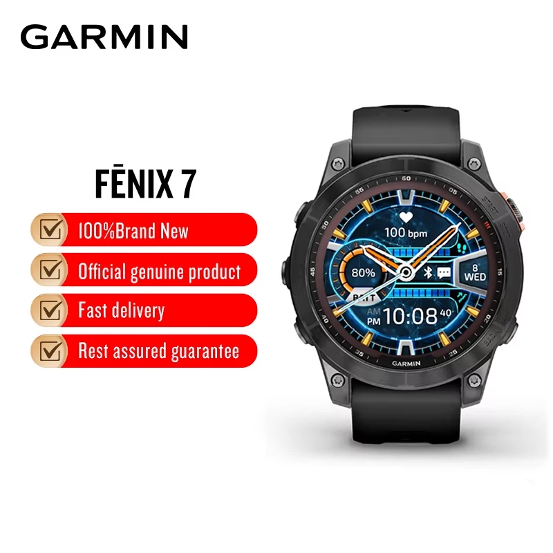 Фото Умные часы Fenix 7 Solar DLC с измерением уровня кислорода в крови, частоты пульса, двухчастотным GPS для бега, ходьбы, катания на лыжах и активного отдыха на природе №4