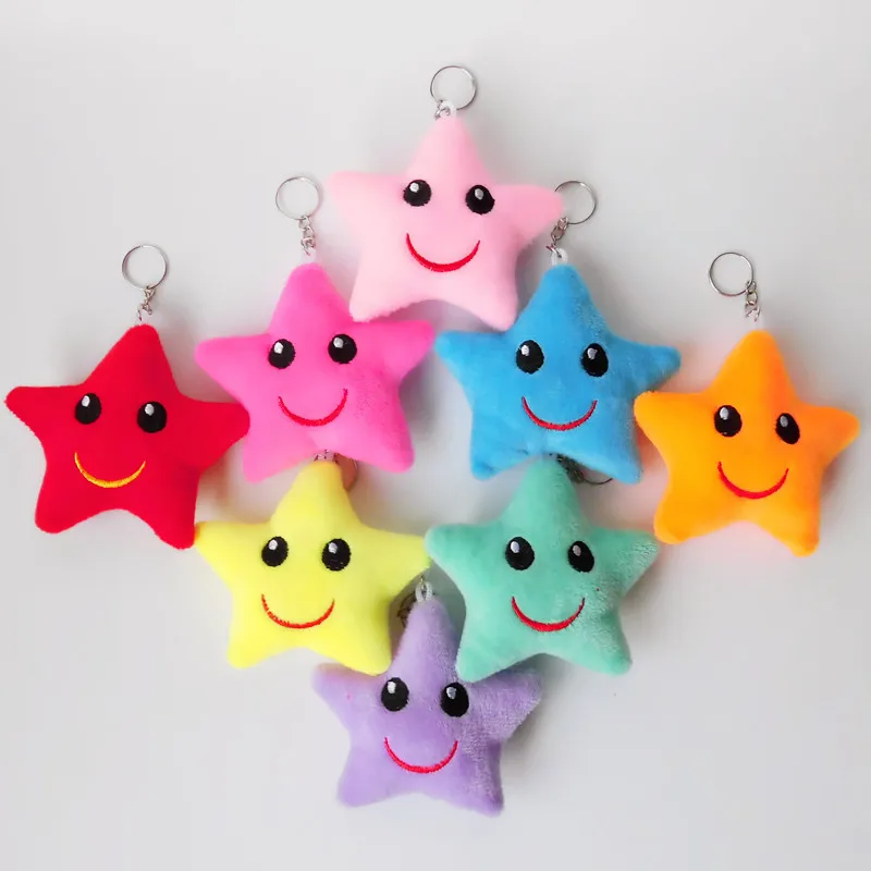 

New 100pcs Mix Colors Mini Star Plush Keychains Super Soft Cute Little Star Dolls Little Gift Small Pendant for Christmas Tree