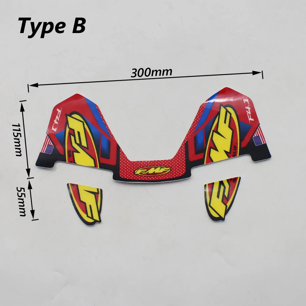 FMF наклейка 4T мотоциклетный глушитель на трубу водонепроницаемые (30 см x 17 см) универсальные для мотоциклов и автомобилей системы безопасности автомобилей методическое пособие