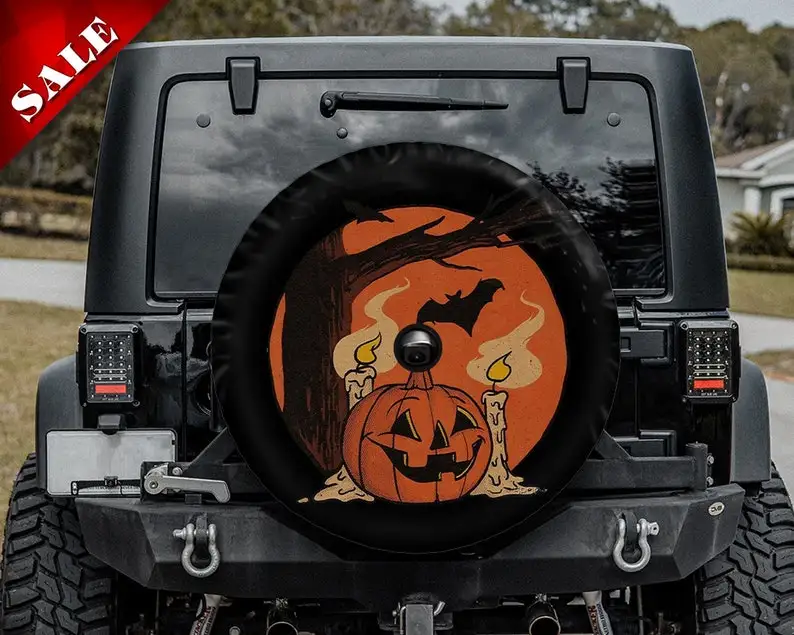 

Halloween gifts, Pumpkin gifts Great Gift, Halloween decor, Gift For Mom, Car Accessories, Spare Tire Cover, Halloween gifts
