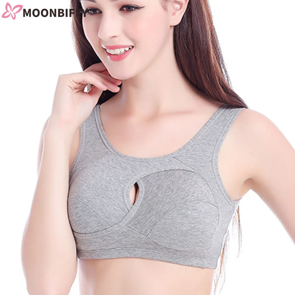 

Women Underwear Breathable Seamless Cotton Bra No Rims Shockproof Gathers Bralette Comfortable Sleeping Brassiere