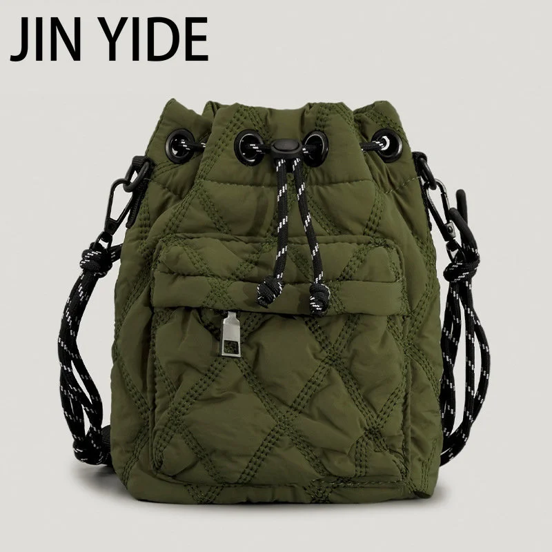 

Повседневные женские сумки на плечо с нейлоновой подкладкой, стеганая сумка через плечо, винтажная женская сумка-тоут, женские кошельки, зима 2023