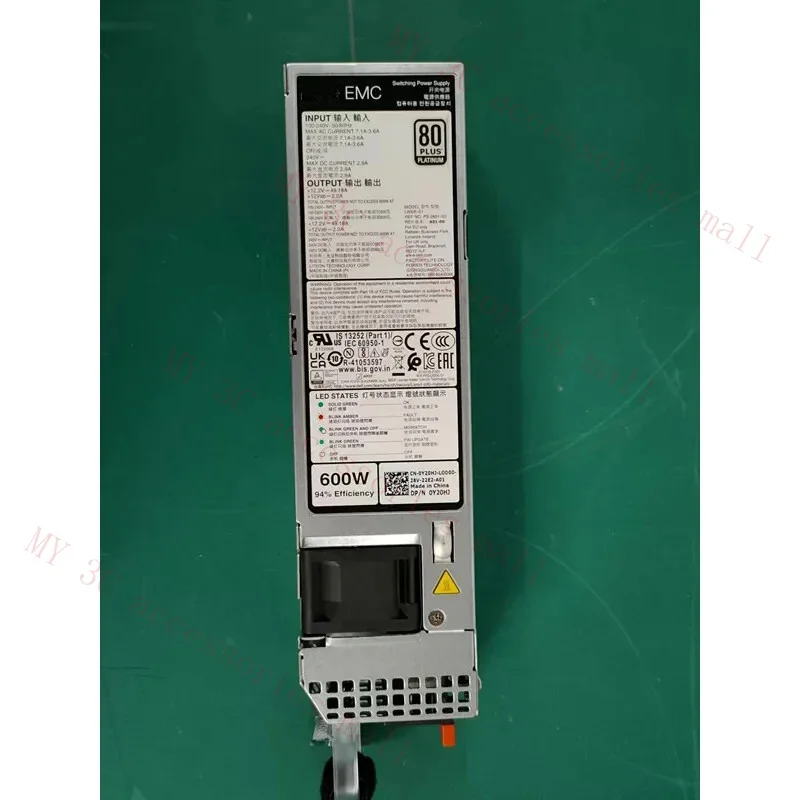 3THTT 03THT Y20HJ 0Y20HJ T новый оригинальный для Dell R450 R650 R750 600 Вт L600E-S1