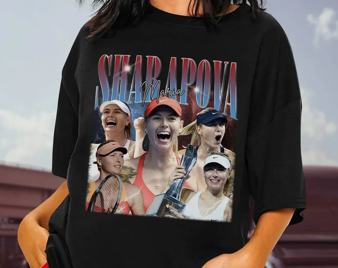 Винтажная футболка с рисунком Maria Sharapova рубашка Homage TV Bootleg рэп-рубашка футболки
