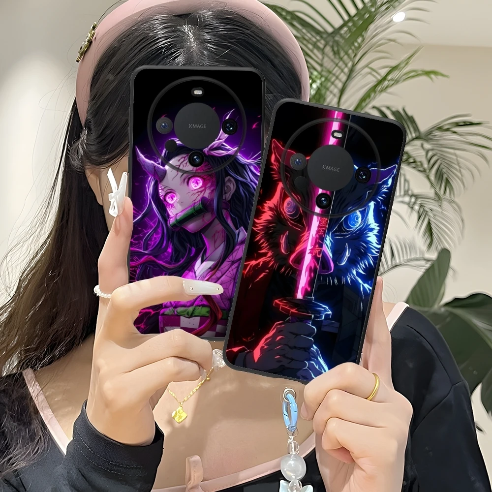 Цветной неоновый чехол для мобильного телефона Demon Slayer Huawei Mate 60 50 40 30 20 10 Pro Plus Lite E 5G