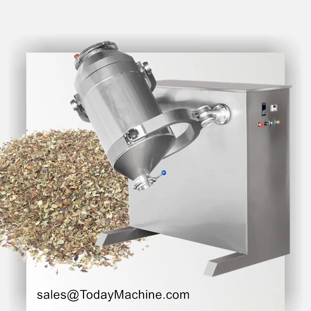 Coconut Dry Ingredients Powder Square Cone Batch Drum Mixer 