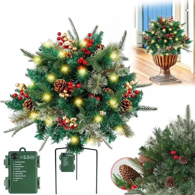 Рождественский кашпо с подсветкой искусственные рождественские сосны со