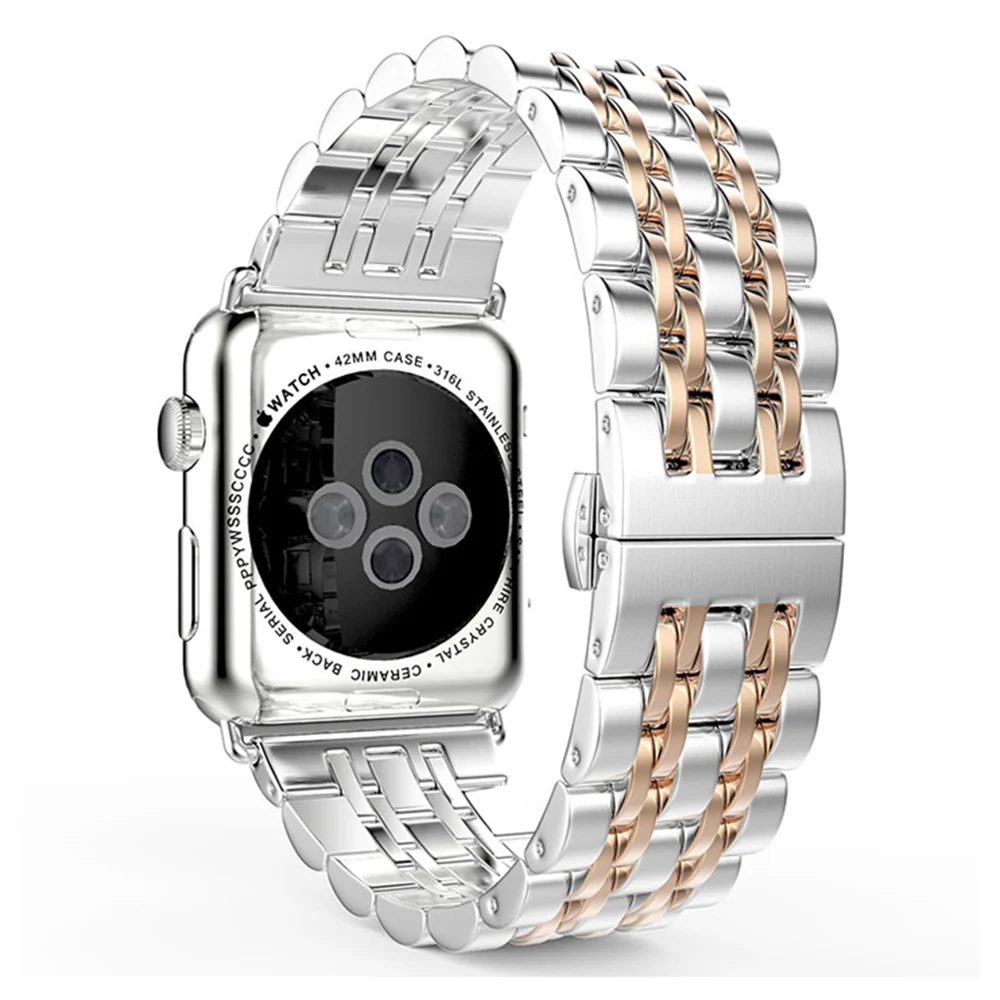 Ремешок из нержавеющей стали для часов Apple Watch Series 1 2 3 4 5 38 мм 40 42 44 | Наручные часы