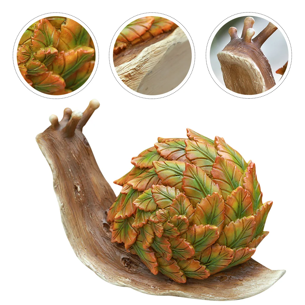 

Snail Garden Decor Statue Animal Small Resin Decorations Figurine Figurines Model Sculpture Figure Miniature Landscapereptile