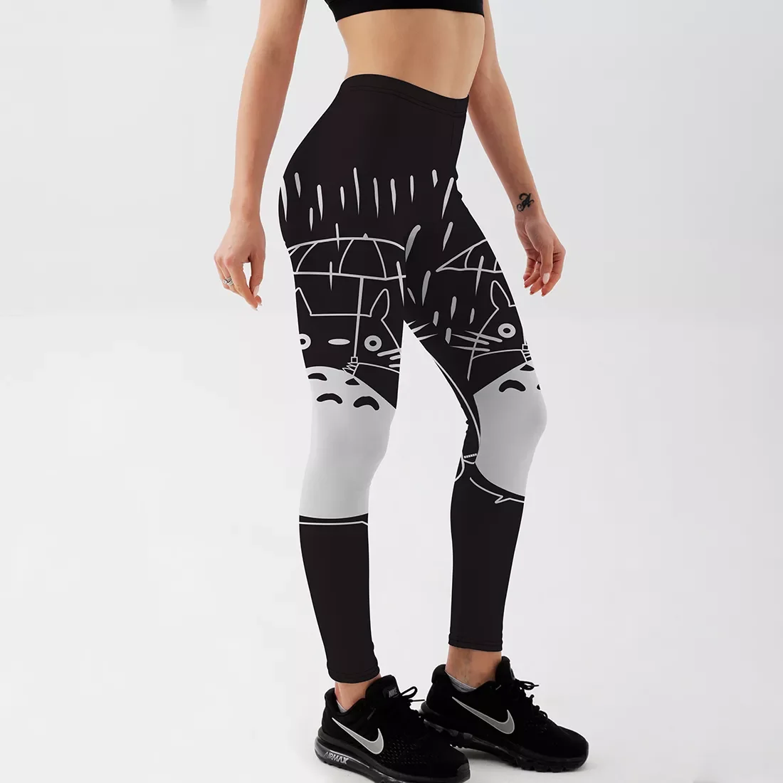 

2022New Hot Sale Leggings Women Summer Pants Anime Chinchilla Printed Black Leggings Plus Size S-XXXXL