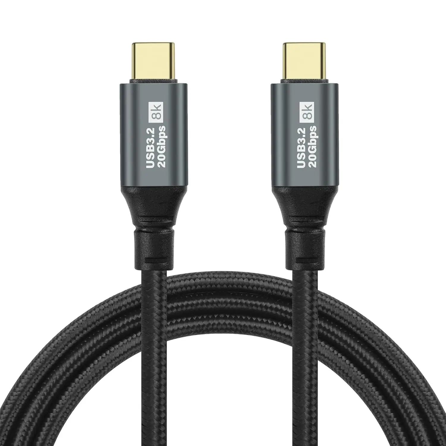 USB C to 100W 5A PD Плетеный шнур для быстрой зарядки 4K 8K Дисплей 20 Гбит/с 3.2 Кабель