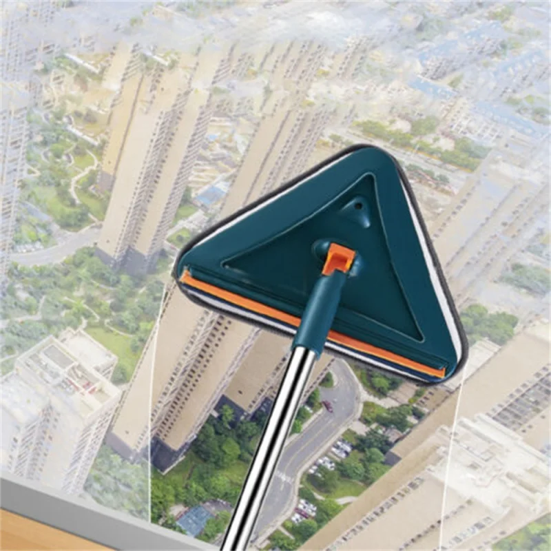 

Вращающаяся треугольная швабра с регулируемым узлом, вращающаяся телескопическая многофункциональная домашняя утварь для потолка и плитк...