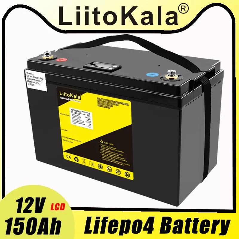 

12V 150Ah Lifepo4 Cells Pack 12.8V 150AH LCD Lithium Iron Phosphate Battery For Boat Motor Inverter Tax Free
