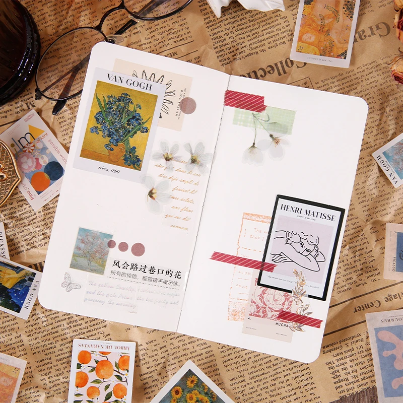 40 шт. винтажная бумажная наклейка для скрапбукинга s Цветочная фотоальбома