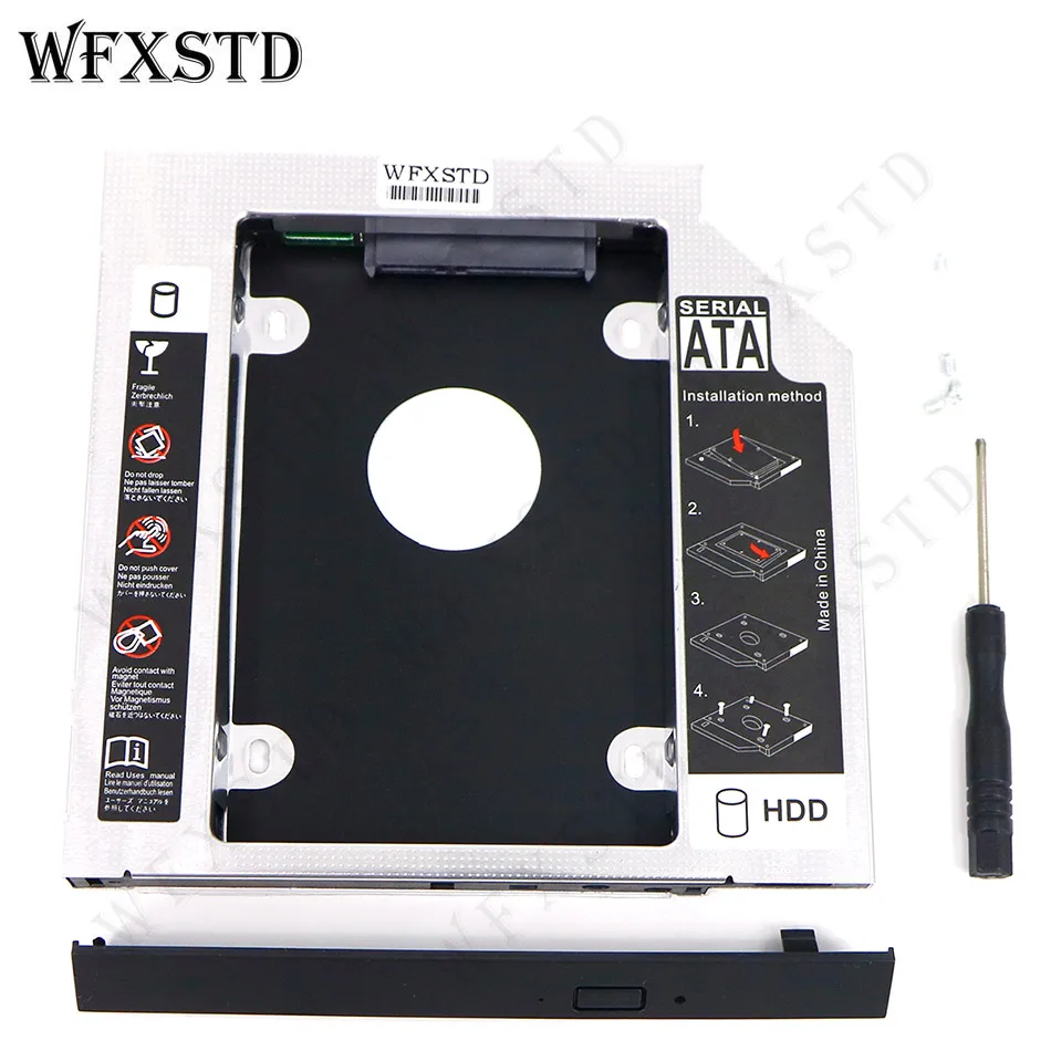 Новый Алюминиевый жесткий диск Caddy SATA 12,7 мм SuperDrive для B300 CD-ROM HDD Caddy поддержка SSD чехол для HDD