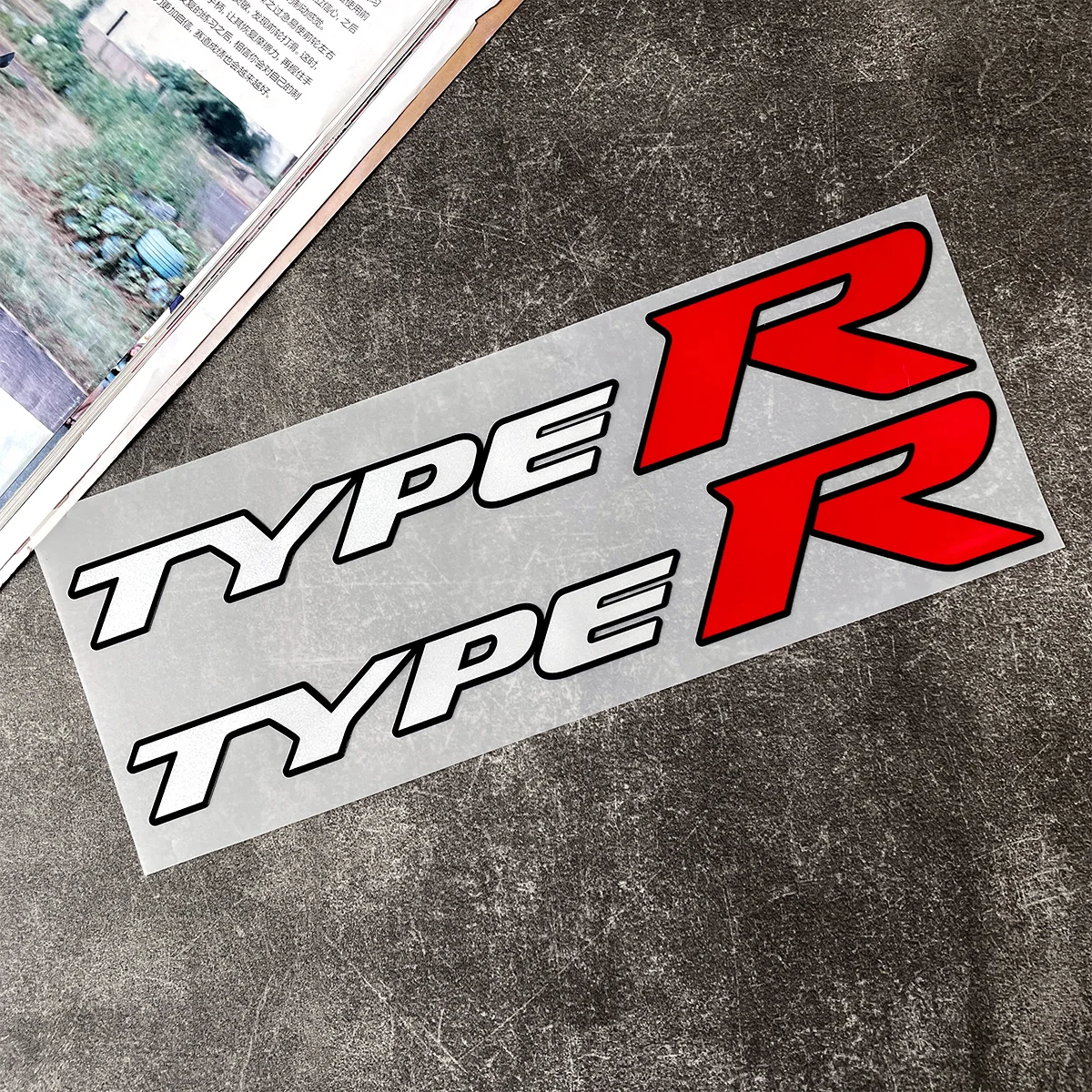 

Светоотражающие наклейки для автомобиля Honda Civic Type R, декор для лобового стекла автомобиля, виниловые наклейки, аксессуары, аксессуары для автомобиля