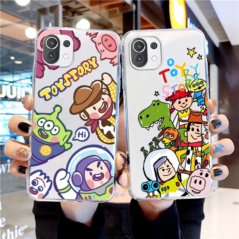

Disney Toy Story Cute Transparent Phone Case For Xiaomi Mi 13 12T 12S 12X 12 11 11T 11i 10T 10 9 Pro Lite Ultra 5G
