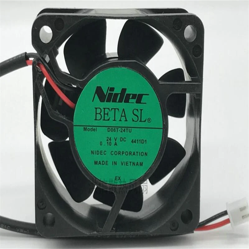 Оптовая продажа: оригинальный двухпроводной инверторный вентилятор nidec d06t-24tu 24v dc0.10a 6cm6025