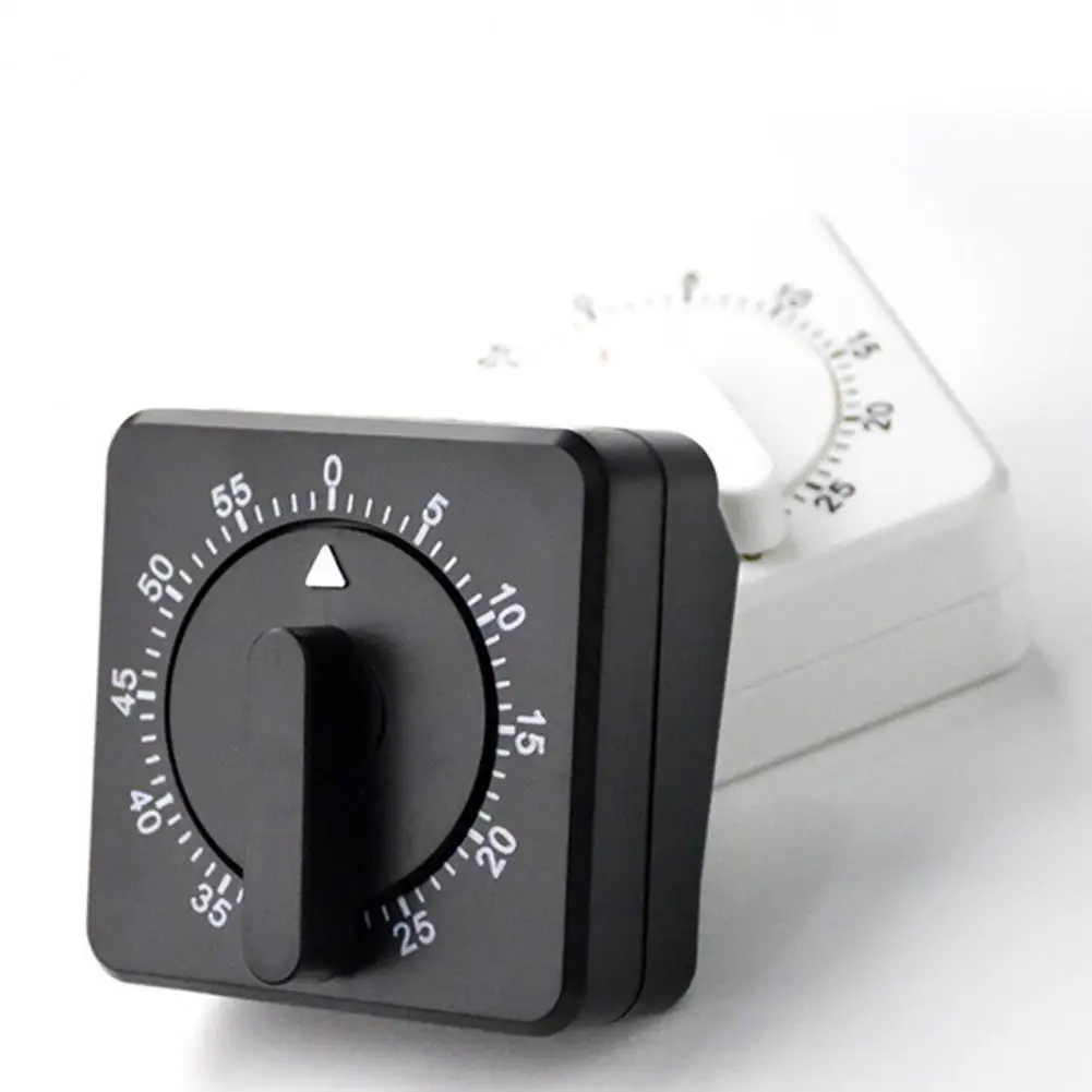 

Small Size Timer Portable Battery-free Mechanical Kitchen Timer for Cooking Baking 60 Square Timer with for Time for Children